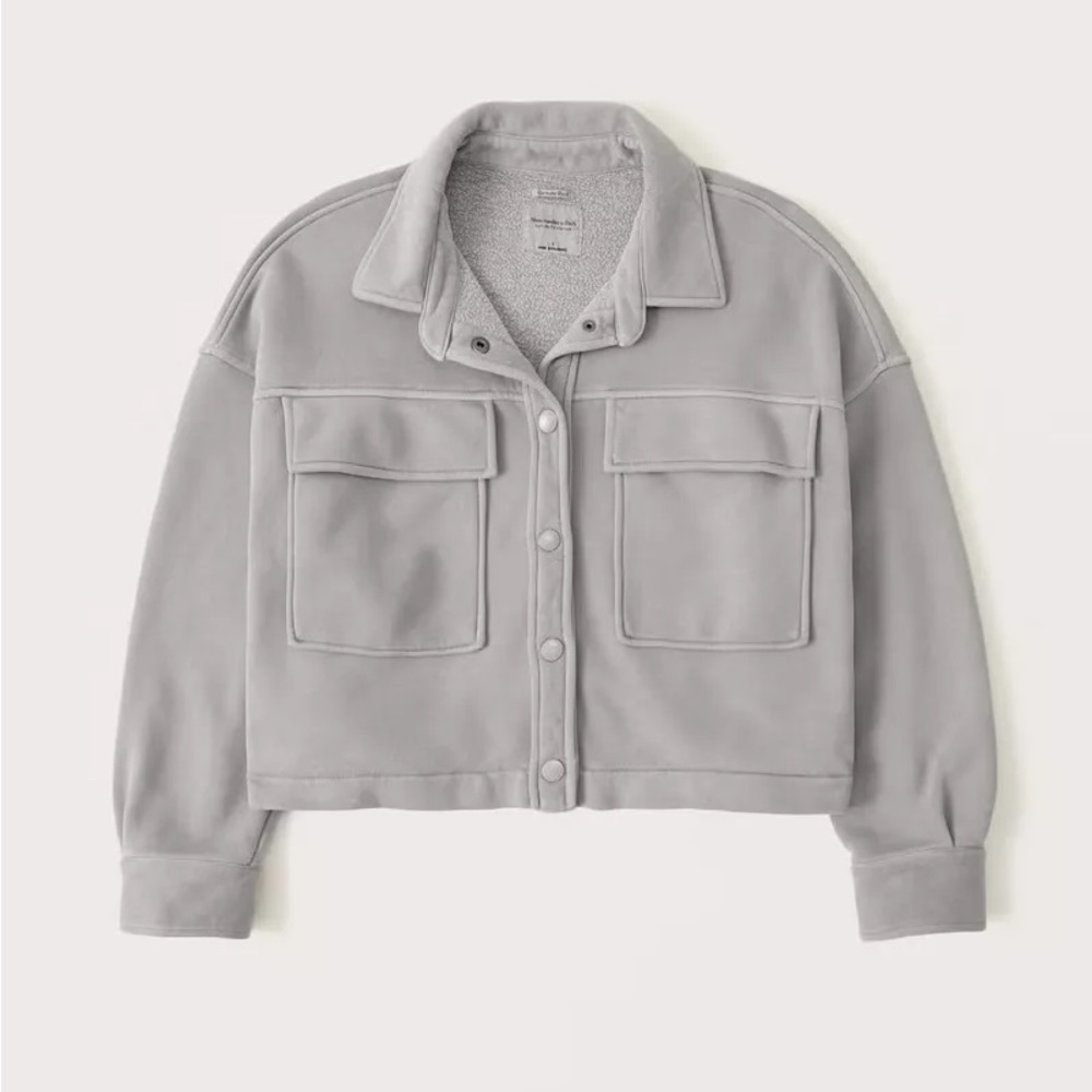 Abercrombie softAF MAX Cropped Shacket